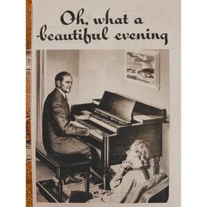 1944 Hammond Organ "Oh What a Beautiful Evening"‎ Man Playing Music Vtg Print Ad